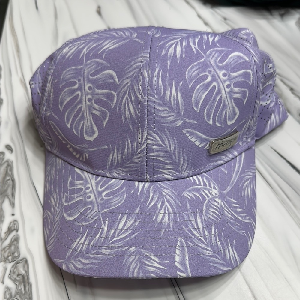 New Hurley Purple Leaf Print Cap